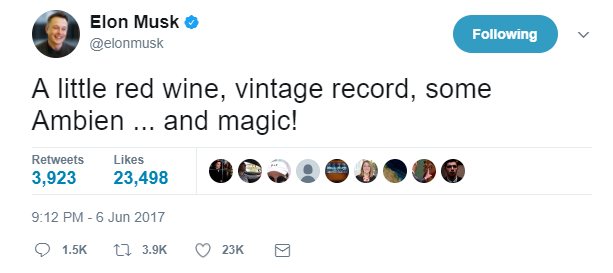 Original-Tweet von Musk zu "Aspirin des Teufels"